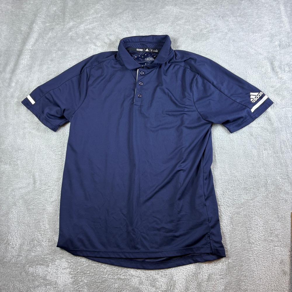 Adidas Shirts Mens M Climachill NHL Performance Polo Navy Blue Sportswear
